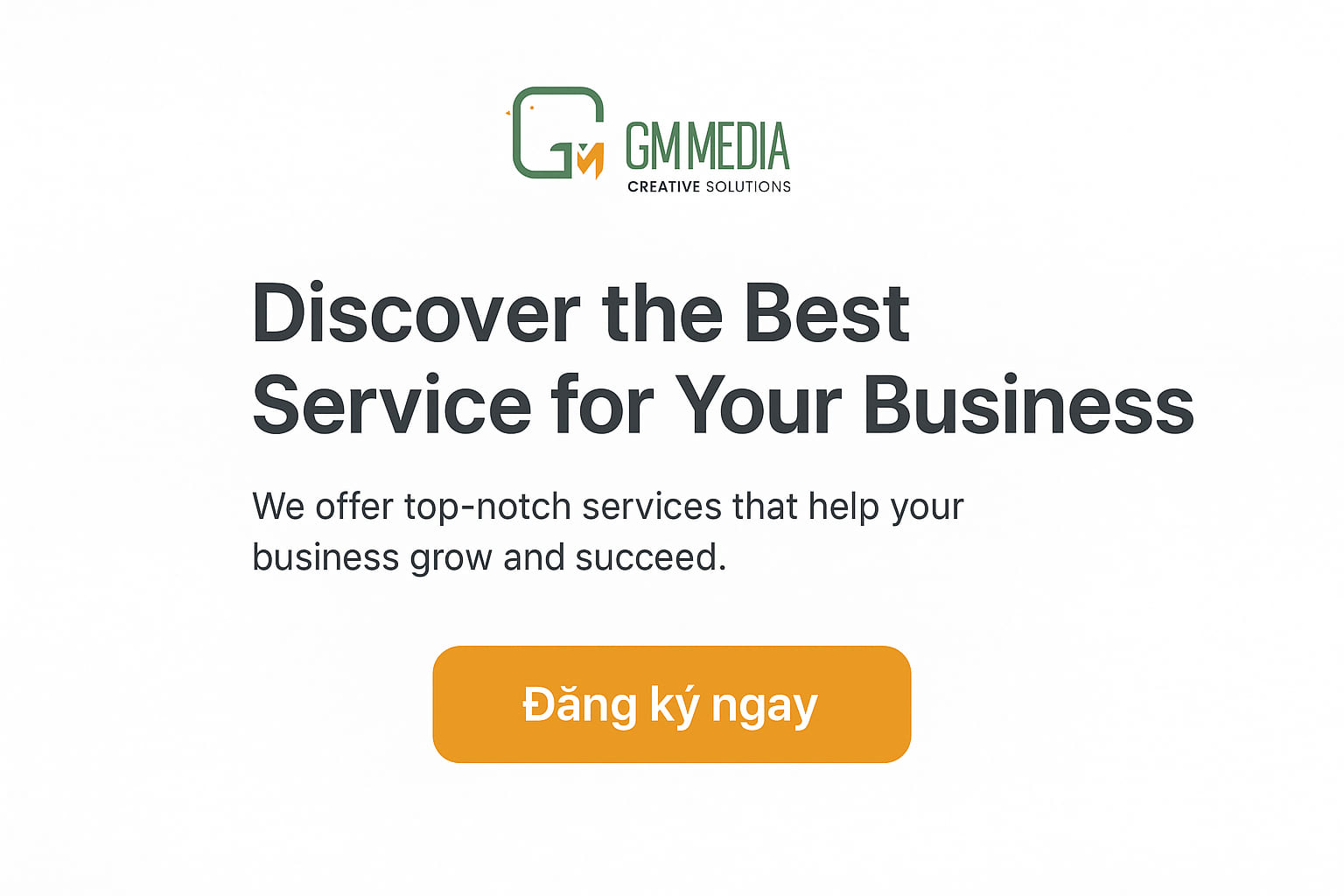 Ví dụ minh họa Landing Page với nút kêu gọi hành động nổi bật và hiệu quả