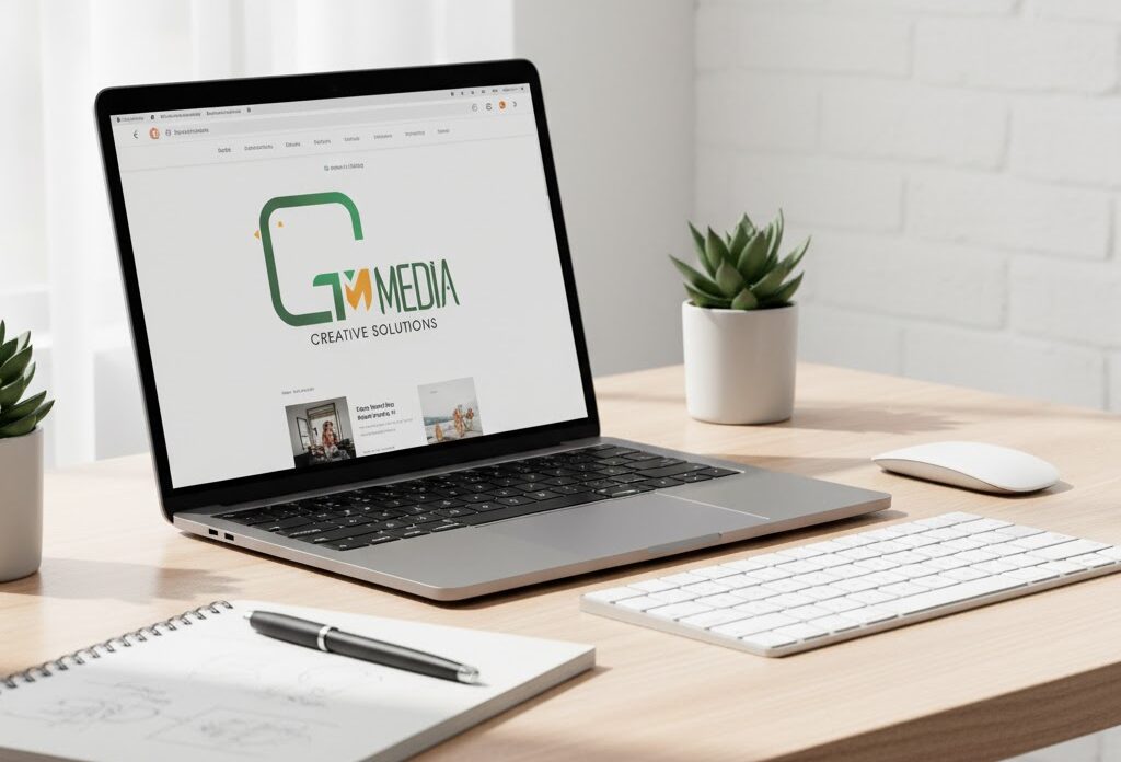 Người viết content tạo bài blog chuẩn SEO trên laptop