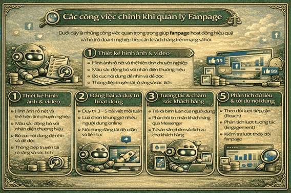 Các công việc chính khi quản lý Fanpage