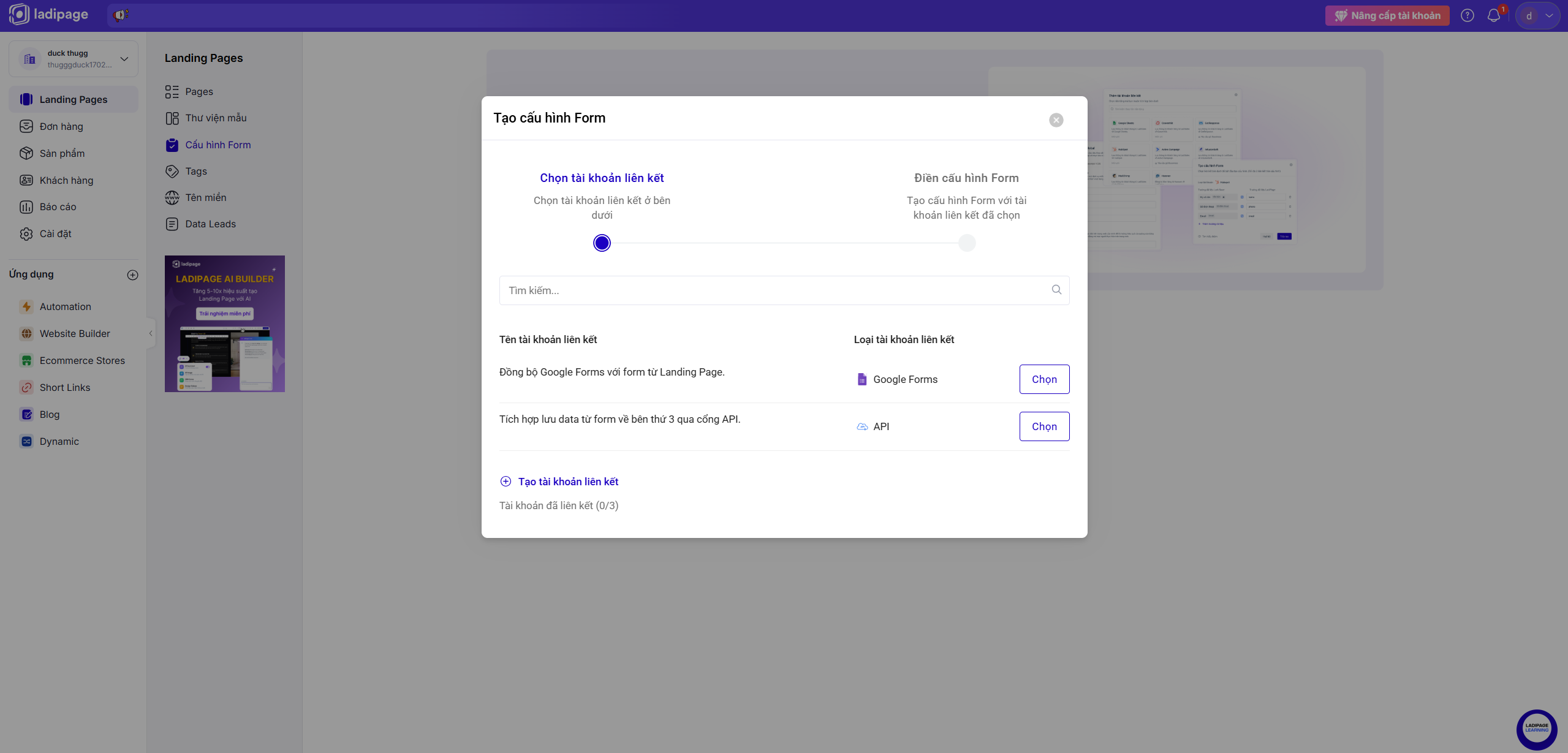 Landing Page là gì Cách thiết kế trang đích tỷ lệ chuyển đổi cao- 4 tạo cấu hình form