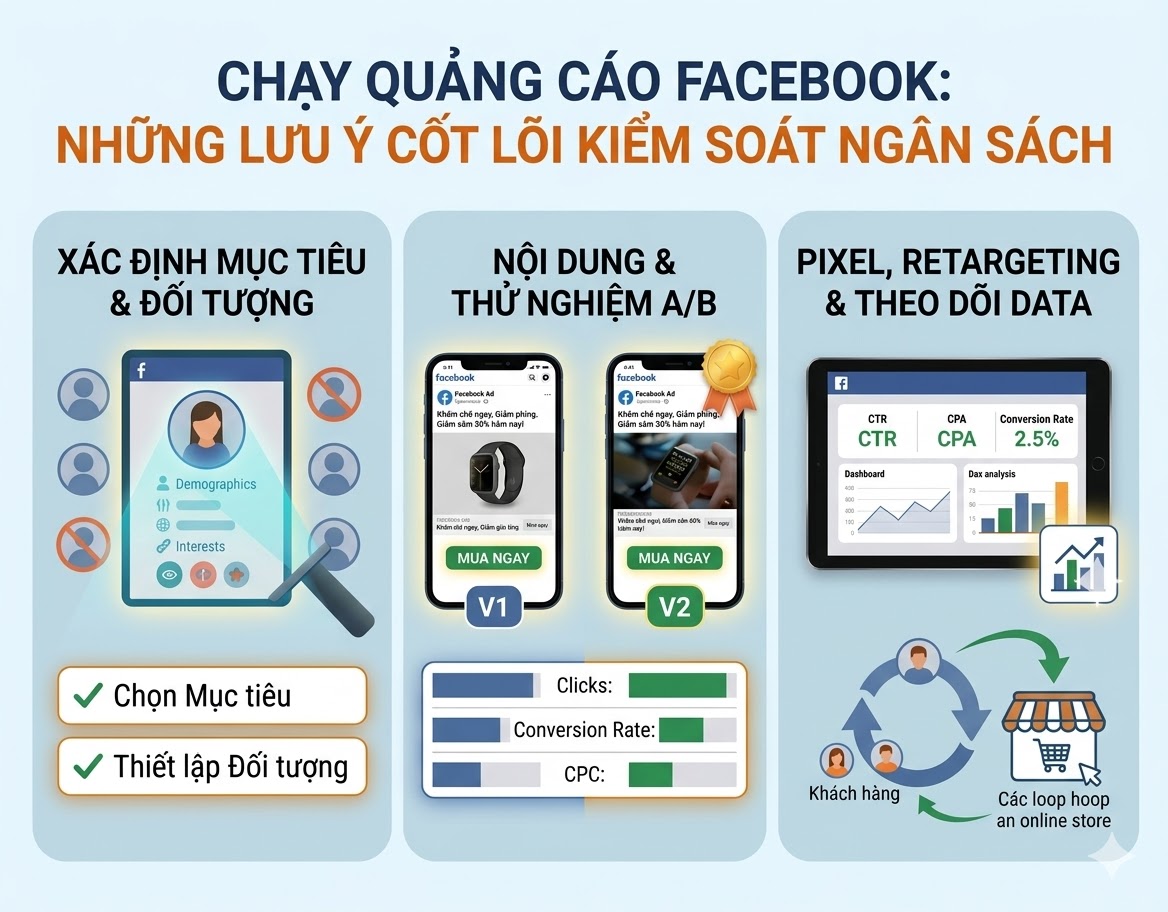 Những lưu ý tránh lãng phí ngân sách khi chạy quảng cáo Facebook- ảnh đầu