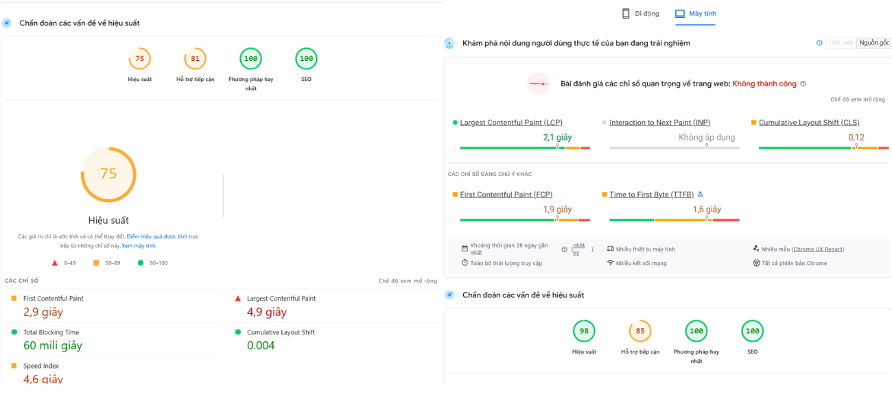Top công cụ check website miễn phí tốt nhất- Google PageSpeed Insights